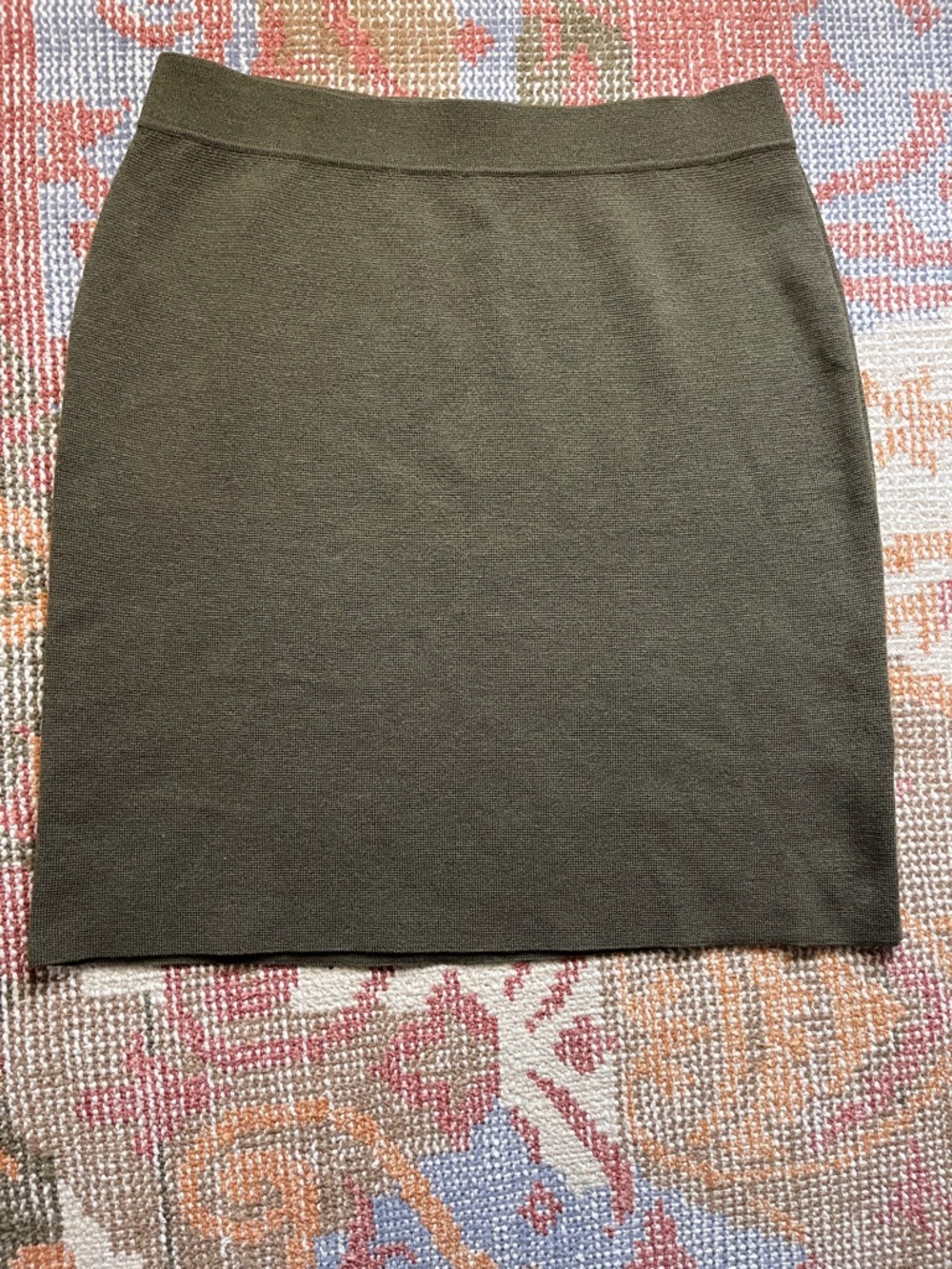 Eileen Fisher Wool Green Skirt Size L